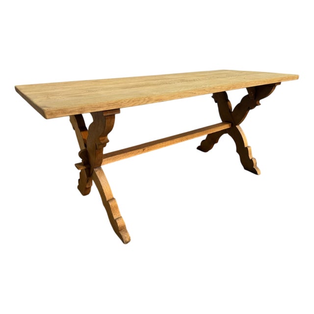 Oak Farmhouse Dining Table, 1925 For Sale