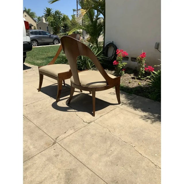 1990s Vintage Spoonback Chairs - A Pair For Sale - Image 4 of 5