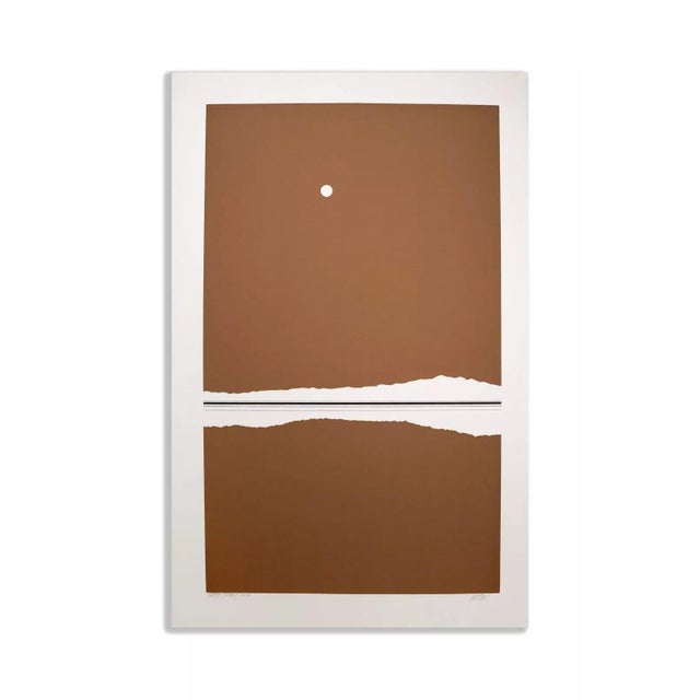 An abstract modernist serigraph on paper titled "Rio Blanco" by Richard Kozlow. Hand signed in pencil on the lower right....