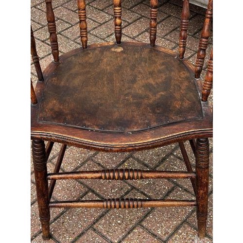 Victorian Smokers Bow Fireside Armchair For Sale - Image 4 of 7