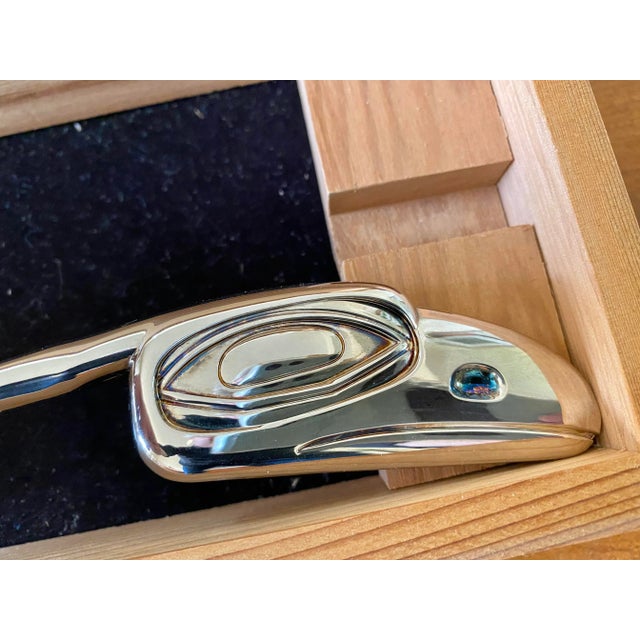 1990s Large Modernist Serving Spoon Designed by Corey Bulpitt (Documented Haida) For Sale - Image 5 of 7