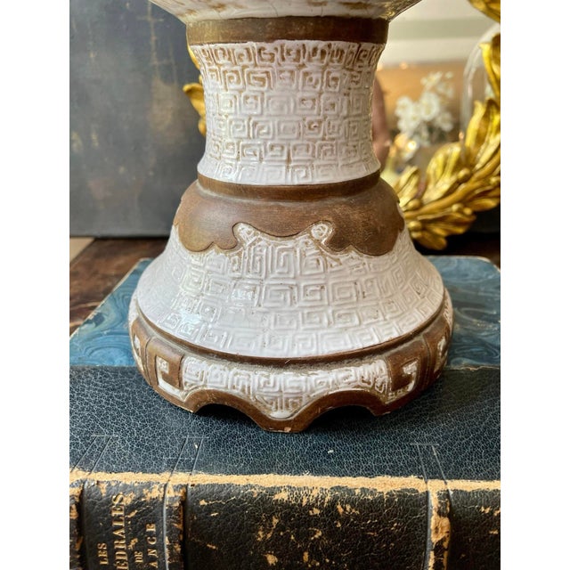 Sculpture Materials 1960s Vintage Italian Terracotta Lamp in the Style of James Mont For Sale - Image 7 of 11