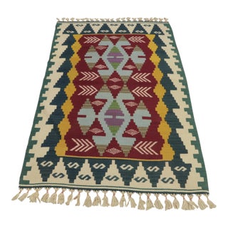 1970s Rustic Blue Wool Cappadocia Rug For Sale