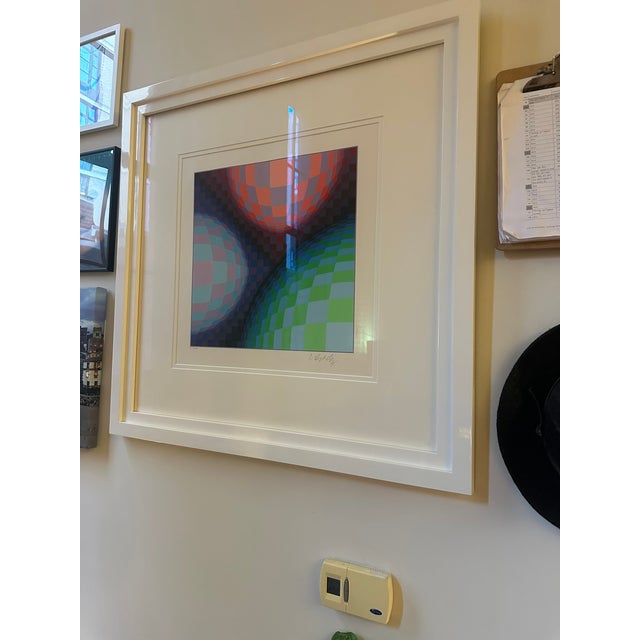 Mid-Century Modern Victor Vasarely Signed & Numbered Serigraph – "Constellation" (1967-1970s) For Sale - Image 3 of 7