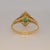 Metal Colombian Emerald Ring With Earth Mined Diamond Accents: Solid 14k Gold, Size 6.75 For Sale - Image 7 of 8