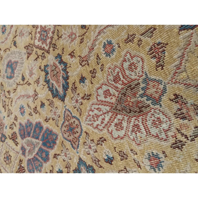 Antique Persian Sultanabad Carpet Handmade Soft Yellow Ground All Over Design For Sale - Image 10 of 16