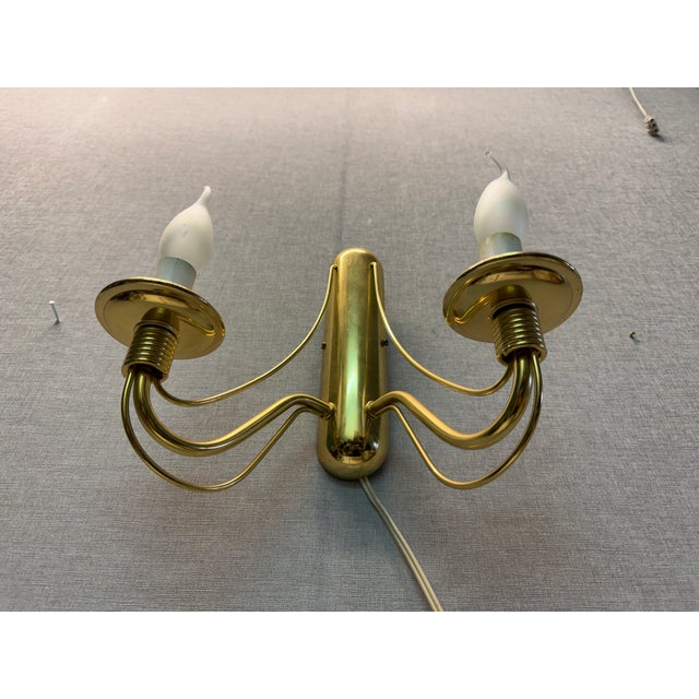 Mid-Century Modern Double Wall Lamp attributed to E. R. Nele for Temde, 1960s For Sale - Image 3 of 18