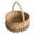 Vintage Hand-Woven Fruit Basket With Delicate Coiled Detail For Sale