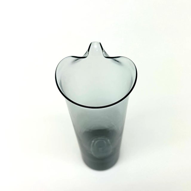 Mixed Grey Tinted Glass Vessels - Group of 5 For Sale In Miami - Image 6 of 12