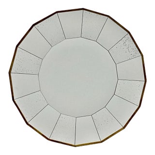 Mid-Century Modern Scalloped Round Mirror For Sale
