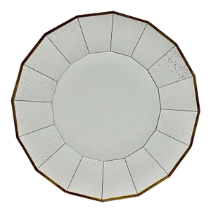 Mid-Century Modern Scalloped Round Mirror