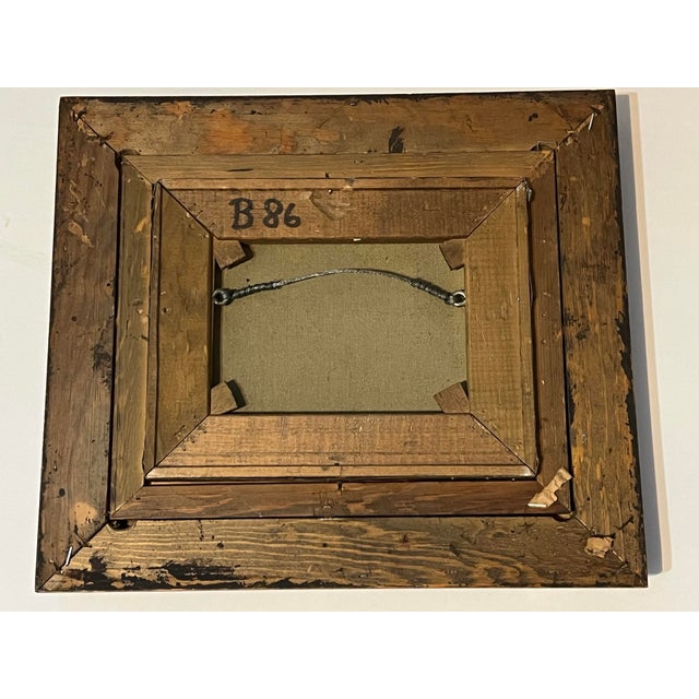 Mid 20th Century Brown Rooster Painting in Ornate Gold Frame For Sale - Image 12 of 12