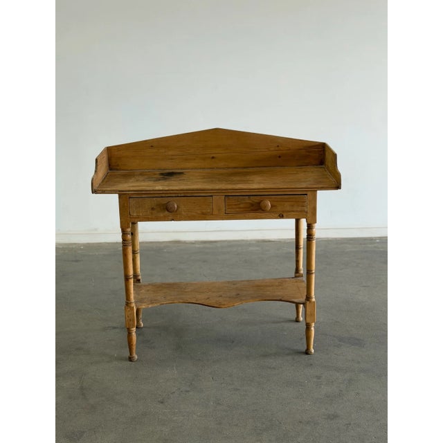 Rustic 1940s Pine Console For Sale - Image 3 of 18