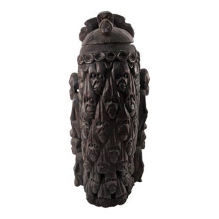 Vintage Bamileke Divination Pot For Sale
