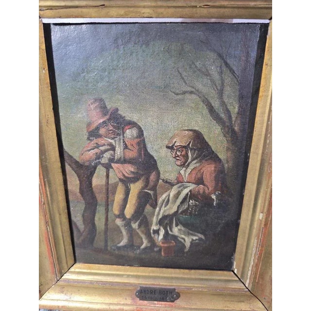 Burlesque genre scene attributed to the Dutch painter Andries Both (active circa 1610–1650), one of the representatives of...