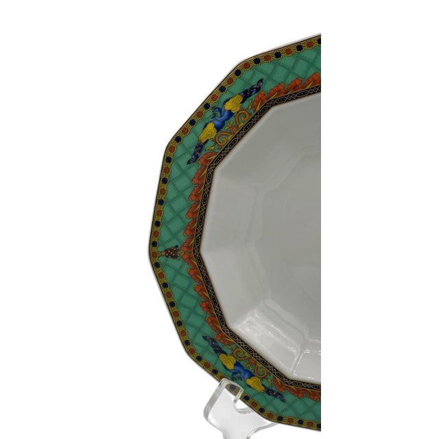 Rosenthal Gianni Versace for Rosenthal "Le Voyage De Marco Polo" Rim Soup Bowl - Discontinued For Sale - Image 4 of 6