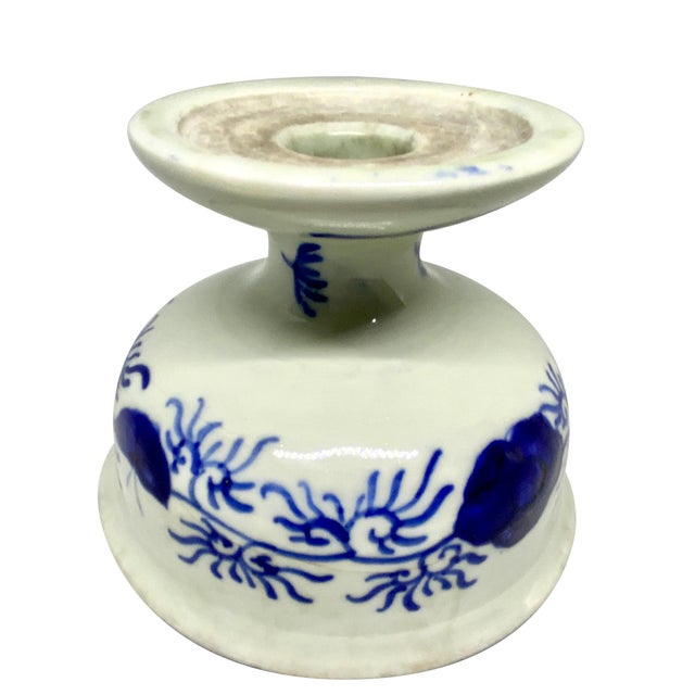 Japanese Japanese Blue & White Porcelain Footed Bowl, Early Meiji Period For Sale - Image 3 of 4