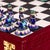 Indian Silver and Enamel Chess Set with Silk and Velvet Board, Jaipur, 1950s, Set of 33 For Sale - Image 16 of 18
