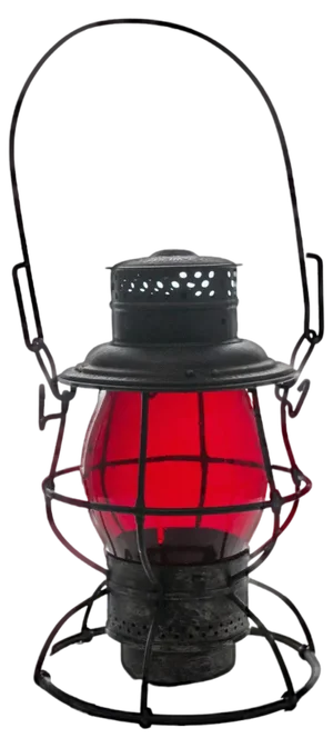Red Sheet Iron Light by Adlake Adams and Westlake Railway Lantern, USA, 1908