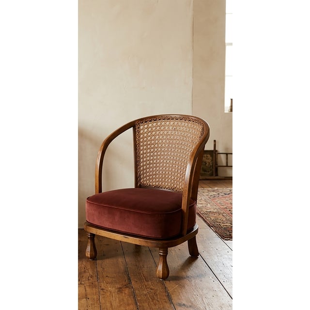English Bergère Armchair with Caned Backrest, 1900s For Sale - Image 4 of 4