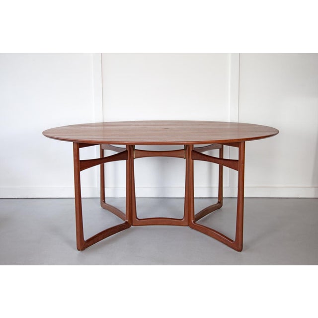 Drop Leaf Dining Table by Peter Hvidt for France & Son, 1960s For Sale - Image 9 of 9