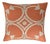 Orange Linen Throw Pillow Cover With Gold Embroidery - Palazzo Collection, 20 X 20 For Sale