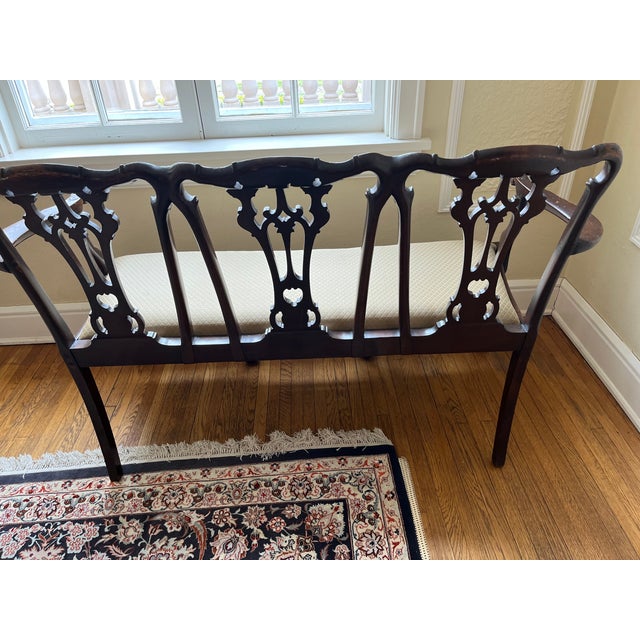 Circa 1800 Mahogany Triple Chair Settee For Sale - Image 4 of 12