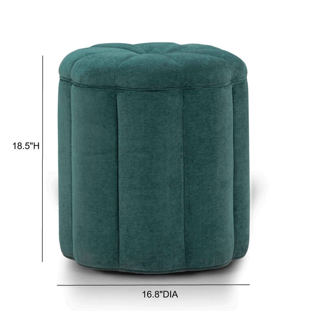 2020s Fleur Peacock Storage Ottoman For Sale - Image 5 of 5