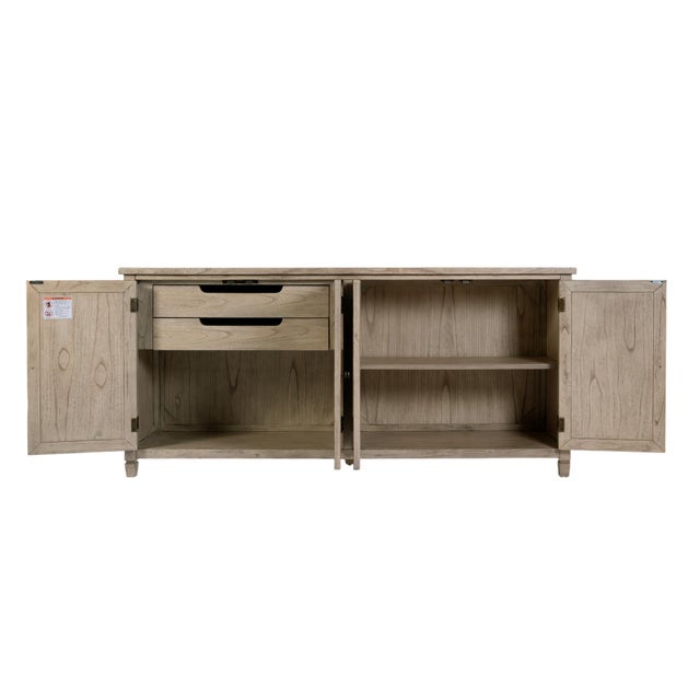 Flagstaff 70 in. W Rectangular Cane 4 Door Sideboard, Desert Sand For Sale In Chicago - Image 6 of 11