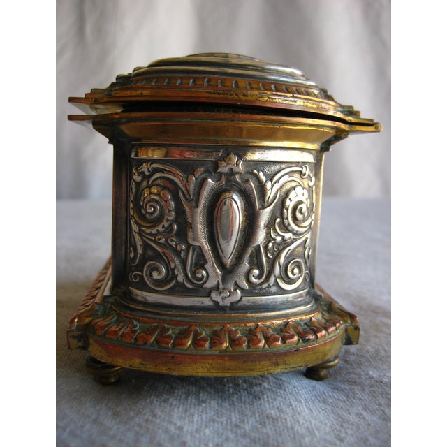 Mid 18th Century French Napoleon III Silver Plate Jewelry Box For Sale - Image 9 of 10