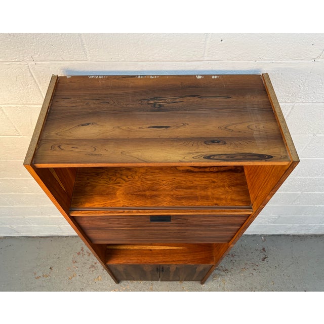Vintage Danish Mid-Century Modern Rosewood Bar Cabinet For Sale - Image 9 of 16