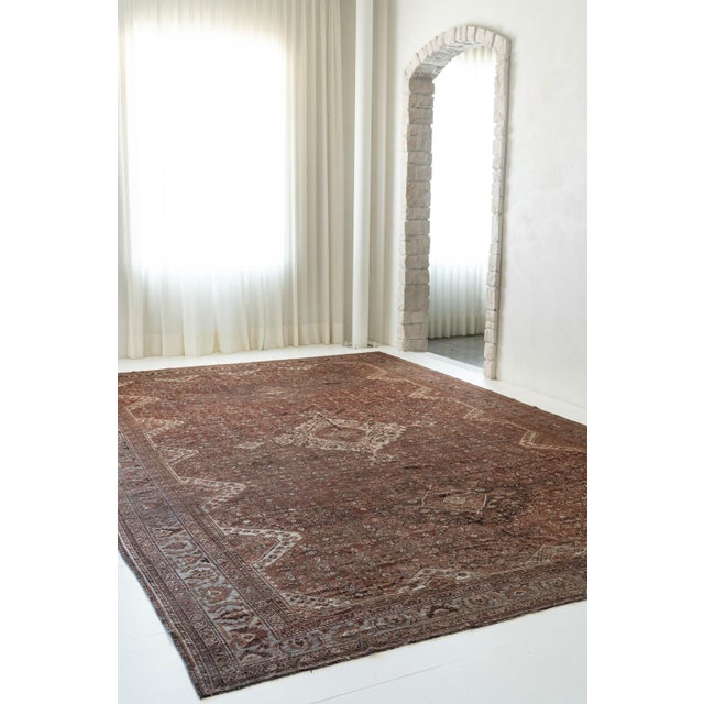 1910s District Loom Vintage Shiraz Area Rug For Sale - Image 4 of 11