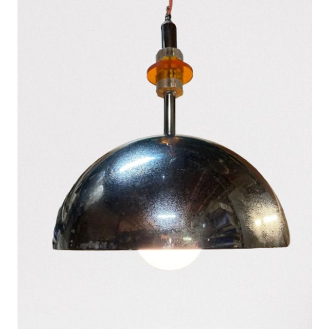 1960s Space Age Chrome Ceiling Lamp, 1960s For Sale - Image 5 of 17