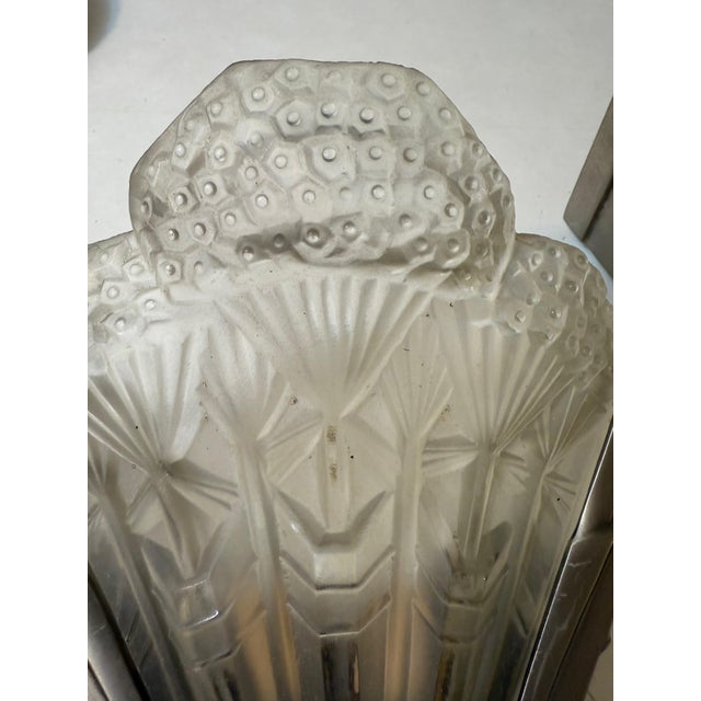 1920s Pair of Frnech Art Deco Sconces Signed Noverdy For Sale - Image 10 of 14