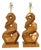 Late 20th Century Christopher Guy Style Tortoiseshell Lacquer Spiral Polyhedron Lamps - a Pair For Sale