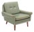 Svend Skipper -1960s Danish Modern Lounge Chair in Sage Faux Alligator For Sale