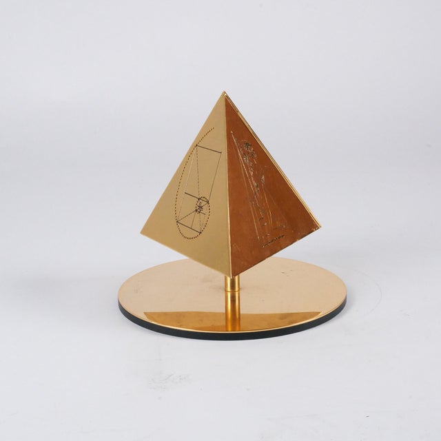 Table Lamp Sculpture Model the Tetrahedron the Fire by Salvator Dali, Milan, 1980s For Sale - Image 6 of 18