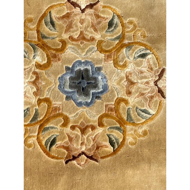 Small Vintage Chinese Silk Rug, 1990s For Sale - Image 6 of 18