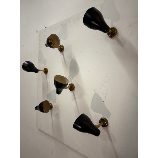 Metal Wall Lights from Stilnovo, 1950s, Set of 6 For Sale - Image 7 of 8