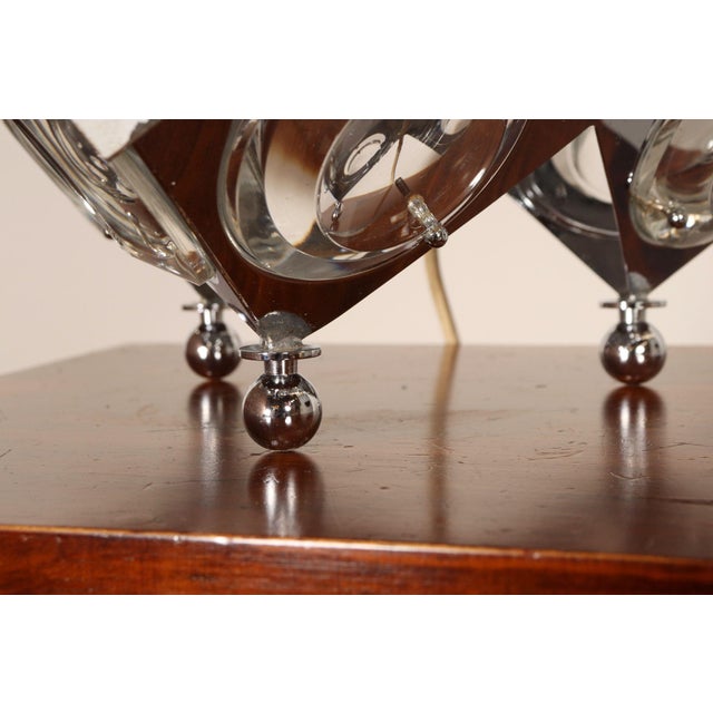 Vintage Italian Modernist "Stilkronen" Chrome Table Lamp by Oscar Torlasco For Sale - Image 12 of 18