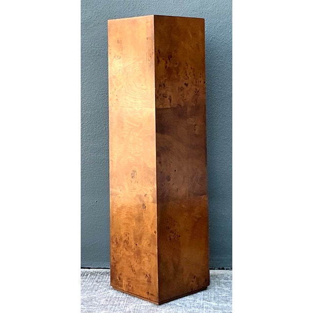 Late 20th Century Vintage Burl Wood Pedestal For Sale - Image 5 of 12