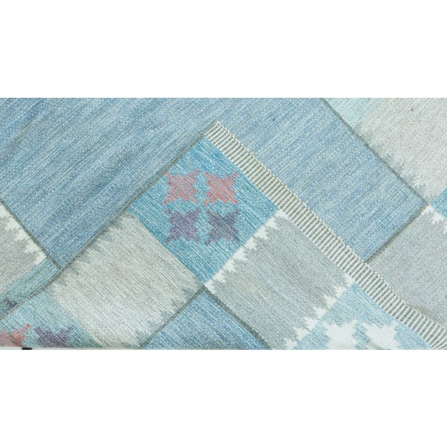 Doris Leslie Blau Swedish Flat Woven Rug by Bitte Ahlgren 'BA' For Sale - Image 9 of 9