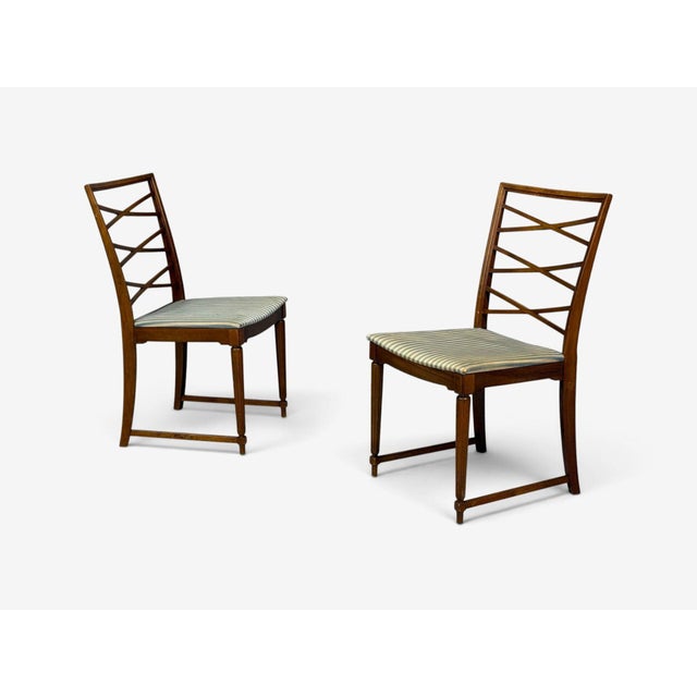 Scandinavian Modern, Six Dining Chairs, Beech, Fabric, Scandinavia, 1900s For Sale In New York - Image 6 of 13