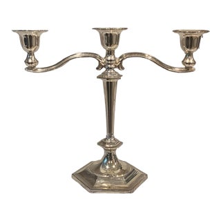 Mid 20th Century Silver Plate Candelabra For Sale