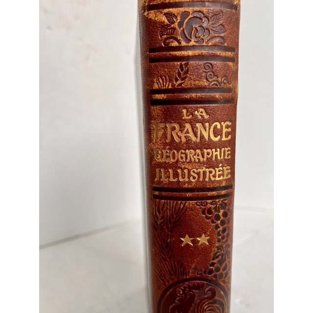 Antique French Illustrated Leather Bound Geography Book For Sale In Dallas - Image 6 of 16