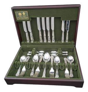 Sheffield Silver Cutlery Set for 8 from Arthur Price of England, 1990s, Set of 50