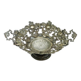 Biedermeier Bowl on Stand, Former Austro-Hungarian Empire, 1900s For Sale