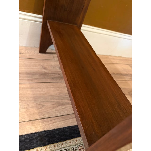 Antique Mission Oak Arts & Crafts 2-Tier Book Stand or Trough For Sale - Image 6 of 12
