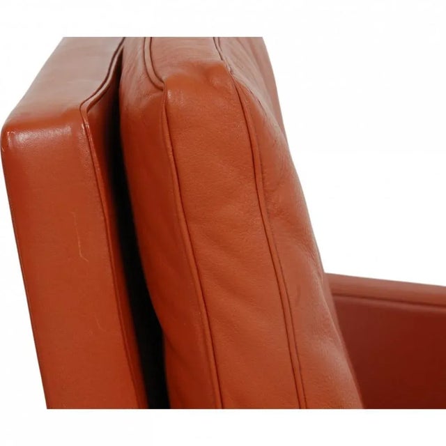 PK-31/1 Lounge Chair in Terracotta Leather by Poul Kjærholm, 1980s For Sale - Image 4 of 18