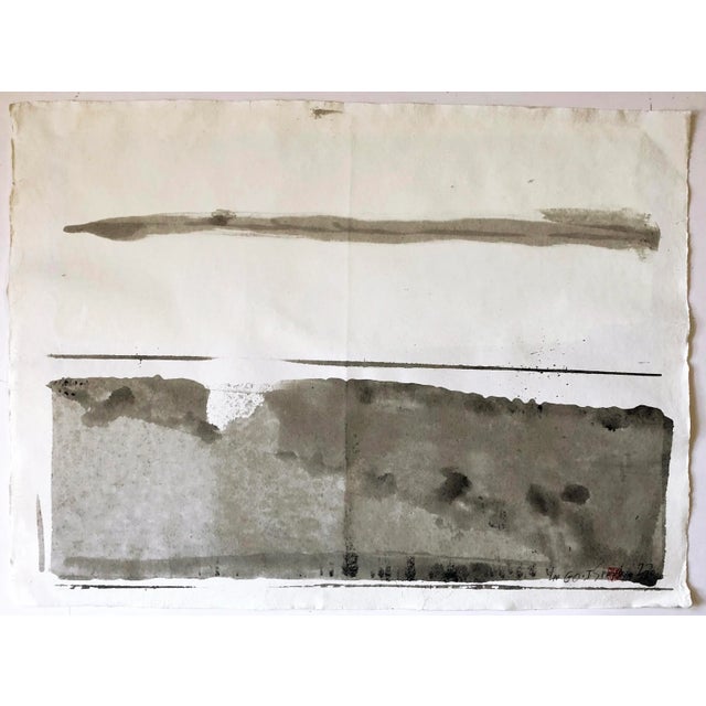 This one of kind lively original abstract acrylic painting with earth energy on hand made heavy Japanese parchment brings...